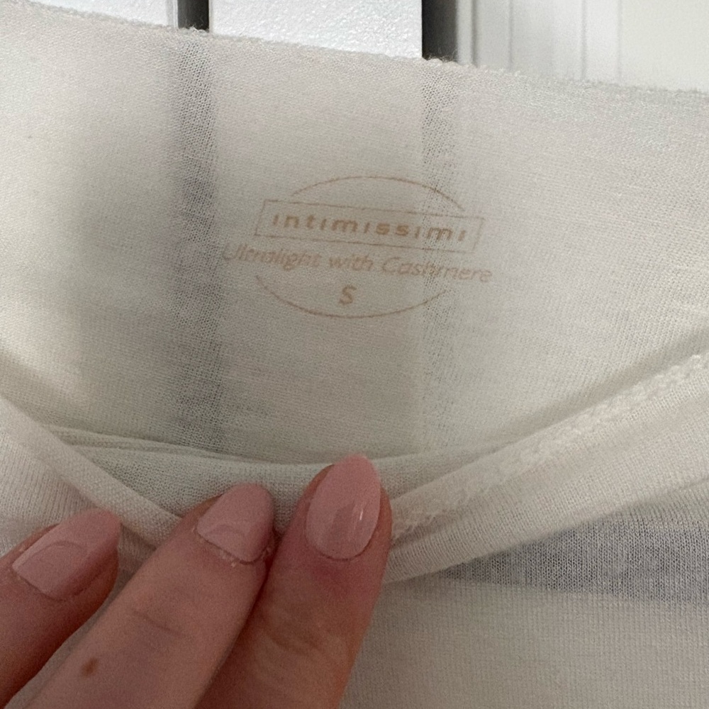 Intimissimi Boatneck Cashmere Sheer Long Sleeve Top - Picture 2 of 3